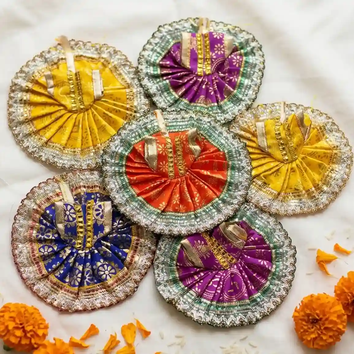 Designer Gopal Dress | Traditional Zari Dress For Laddu Gopal | Size- 5.3″